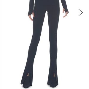 Norma Kamala black slit pants, comfortable and stretchy